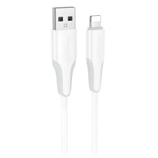 USB кабель Borofone BX119 Apple iPhone SE 2022, iPhone 14 Pro Max, iPhone 14 Plus, iPhone 14 Pro, iPhone 14, iPhone 13 Pro, iPhone 13 Mini, iPhone 13, iPhone 13 Pro Max, iPhone 12 Mini, iPhone 12 Pro Max, iPhone 12 Pro, Lightning, 1.0 м., Білий