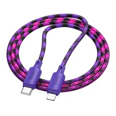 USB кабель Hoco X116 Meridian Apple iPhone SE 2022, iPhone 14 Pro Max, iPhone 14 Plus, iPhone 14 Pro, iPhone 14, iPhone 13 Pro, iPhone 13 Mini, iPhone 13, iPhone 13 Pro Max, iPhone 12 Mini, iPhone 12 Pro Max, Lightning, 1.0 м., Фіолетовий