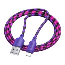 USB кабель Hoco X116 Meridian Apple iPhone SE 2022, iPhone 14 Pro Max, iPhone 14 Plus, iPhone 14 Pro, iPhone 14, iPhone 13 Pro, iPhone 13 Mini, iPhone 13, iPhone 13 Pro Max, iPhone 12 Mini, iPhone 12 Pro Max, Lightning, 1.0 м., Фіолетовий