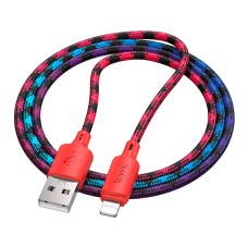 USB кабель Hoco X116 Meridian Apple iPhone SE 2022, iPhone 14 Pro Max, iPhone 14 Plus, iPhone 14 Pro, iPhone 14, iPhone 13 Pro, iPhone 13 Mini, iPhone 13, iPhone 13 Pro Max, iPhone 12 Mini, iPhone 12 Pro Max, Lightning, 1.0 м., Червоний