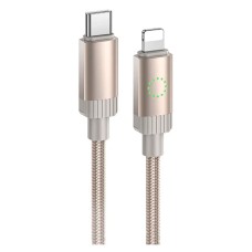 USB кабель Hoco X117 Star Apple iPhone SE 2022, iPhone 14 Pro Max, iPhone 14 Plus, iPhone 14 Pro, iPhone 14, iPhone 13 Pro, iPhone 13 Mini, iPhone 13, iPhone 13 Pro Max, iPhone 12 Mini, iPhone 12 Pro Max, Lightning, 1.0 м., Золотий
