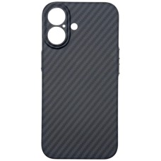 Чехол Apple iPhone 16, BeCover Carbonite Case, MagSafe, Черный