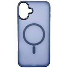 Чехол Apple iPhone 16 Plus, BeCover Metal Buttons Case, MagSafe, Синий