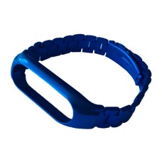 Ремінець Xiaomi Mi Band 3, Mi Band 4, Metal 3-BEAD, Синій