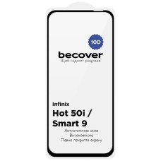 Захисне скло Infinix Hot 50 5G, Hot 50i, Smart 9, BeCover, Чорний