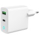 Сетевое зарядное устройство Gembird TA-UC-PDQC20L-W-01, Белый