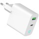 Сетевое зарядное устройство Gembird TA-UC-PDQC20L-W-01, Белый