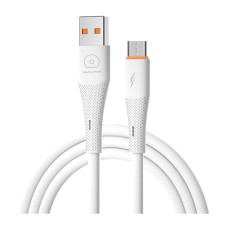 USB кабель WUW X224, MicroUSB, 1.0 м., Белый