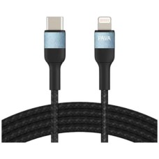 USB кабель Pavareal Q33PD Apple iPhone SE 2022, iPhone 14 Pro Max, iPhone 14 Plus, iPhone 14 Pro, iPhone 14, iPhone 13 Pro, iPhone 13 Mini, iPhone 13, iPhone 13 Pro Max, iPhone 12 Mini, iPhone 12 Pro Max, Lightning, 1.0 м., Чорний