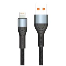 USB кабель Pavareal Q06i Apple iPhone SE 2022, iPhone 14 Pro Max, iPhone 14 Plus, iPhone 14 Pro, iPhone 14, iPhone 13 Pro, iPhone 13 Mini, iPhone 13, iPhone 13 Pro Max, iPhone 12 Mini, iPhone 12 Pro Max, iPhone 12 Pro, Lightning, 1.0 м., Чорний
