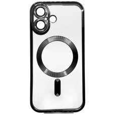 Чехол Apple iPhone 16, BeCover Chrome Case, MagSafe, Черный