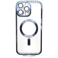 Чехол Apple iPhone 16 Pro Max, BeCover Chrome Case, MagSafe, Sierra Blue, Синий