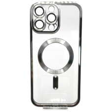 Чехол Apple iPhone 16 Pro Max, BeCover Chrome Case, MagSafe, Серебряный