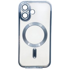 Чехол Apple iPhone 16, BeCover Chrome Case, MagSafe, Sierra Blue, Синий