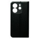 Чехол-книжка Xiaomi Redmi Note 14, Carbon Case, Черный