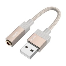 Переходник Hoco UPA32D, USB, 3.5 мм., Золотой