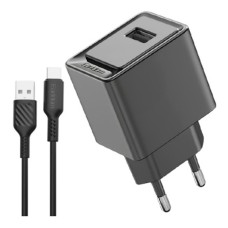 Сетевое зарядное устройство Earldom ES-EU43с, с кабелем, Type-C, Черный
