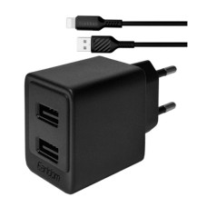 Сетевое зарядное устройство Earldom ES-EU44L Apple iPhone SE 2022, iPhone 14 Pro Max, iPhone 14 Plus, iPhone 14 Pro, iPhone 14, iPhone 13 Pro, iPhone 13 Mini, iPhone 13, iPhone 13 Pro Max, iPhone 12 Mini, iPhone 12 Pro Max, iPhone 12 Pro, с кабелем, Light