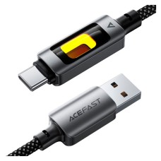 USB кабель AceFast C21-04, Type-C, 1.2 м., Чорний