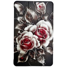 Чохол-книжка Samsung X210 Galaxy Tab A9 Plus, X215 Galaxy Tab A9 Plus, BeCover Smart Case, Black Rose, Малюнок