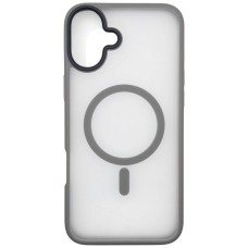 Чехол Apple iPhone 16 Plus, BeCover Metal Buttons Case, MagSafe, Серый