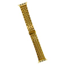 Ремінець Apple Watch 42, Watch 44, Metal Watch Design 4, Золотий