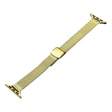 Ремінець Apple Watch 38, Watch 40, Metal Watch Design 8, Золотий