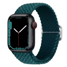 Ремінець Apple Watch 38, Watch 40, Braided Solo Loop Clasp, Emerald, Зелений
