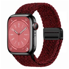 Ремінець Apple Watch 38, Watch 40, Braided Solo Loop Magnetic Buckle, Dark Red, Червоний