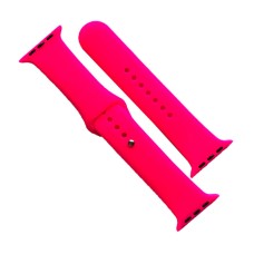 Ремінець Apple Watch 42, Watch 44, Silicone WatchBand, Hot Pink, Рожевий