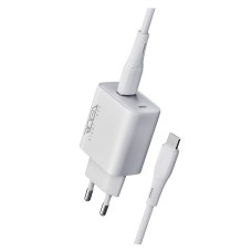Сетевое зарядное устройство Ridea RW-18121 Rapid, с кабелем, Type-C, Белый