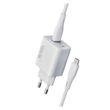Сетевое зарядное устройство Ridea RW-18123 Rapid, с кабелем, MicroUSB, Белый
