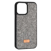 Чохол Apple iPhone 15 Pro, Swarovski Diamond, Сірий