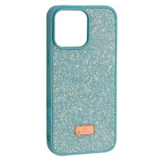 Чехол Apple iPhone 15 Pro Max, Swarovski Diamond, Синий