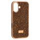 Чохол Apple iPhone 16, Swarovski Diamond, Золотий