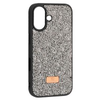 Чохол Apple iPhone 16 Plus, Swarovski Diamond, Сірий