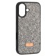 Чохол Apple iPhone 16 Plus, Swarovski Diamond, Сірий