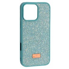 Чохол Apple iPhone 16 Pro, Swarovski Diamond, Синій