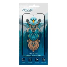 Захисне скло Xiaomi Poco C75, Redmi 14C, Redmi A3 Pro, AMULET HD Antistatic, 2.5D, Чорний