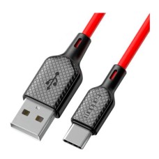 USB кабель Earldom EC-154C, Type-C, 1.0 м., Красный