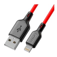 USB кабель Earldom EC-154I Apple iPhone SE 2022, iPhone 14 Pro Max, iPhone 14 Plus, iPhone 14 Pro, iPhone 14, iPhone 13 Pro, iPhone 13 Mini, iPhone 13, iPhone 13 Pro Max, iPhone 12 Mini, iPhone 12 Pro Max, Lightning, 1.0 м., Красный