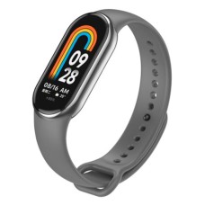 Ремінець Xiaomi Mi Band 8, Mi Band 9, Silicone, Dark Grey, Сірий