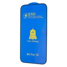 Захисне скло Apple iPhone 15, 4S ESD Antistatic, Чорний