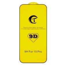 Захисне скло Apple iPhone 15 Pro, Full Glue, 9D, Чорний