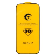 Захисне скло Apple iPhone 17, Full Glue, 9D, Чорний