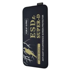 Захисне скло Apple iPhone 15 Pro, WEADDU Super D ESD, 4D, Чорний