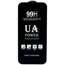 Захисне скло Apple iPhone 15, UA Power 99H, 2.5D, Чорний