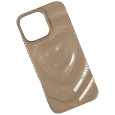 Чохол Apple iPhone 12, iPhone 12 Pro, Heart Glow 3D, Кавовий