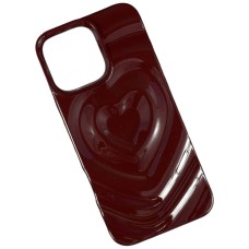 Чохол Apple iPhone 13 Pro Max, Heart Glow 3D, Burgundy, Бордовий
