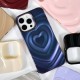 Чехол Apple iPhone 13, Heart Glow 3D, Черный